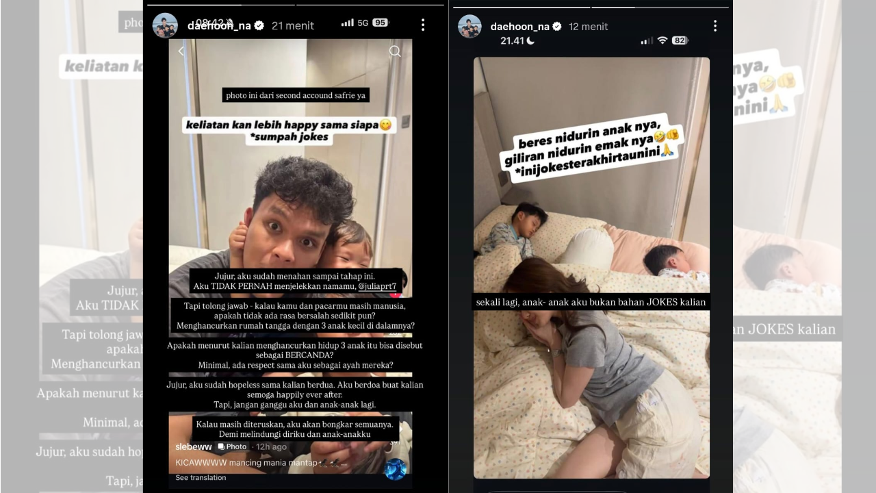 Heboh Safrie Ketahuan Sindir Mantan Suami Jule, Na Deahoon: Anak-Anak Aku Bukan Bahan JOKES kalian!