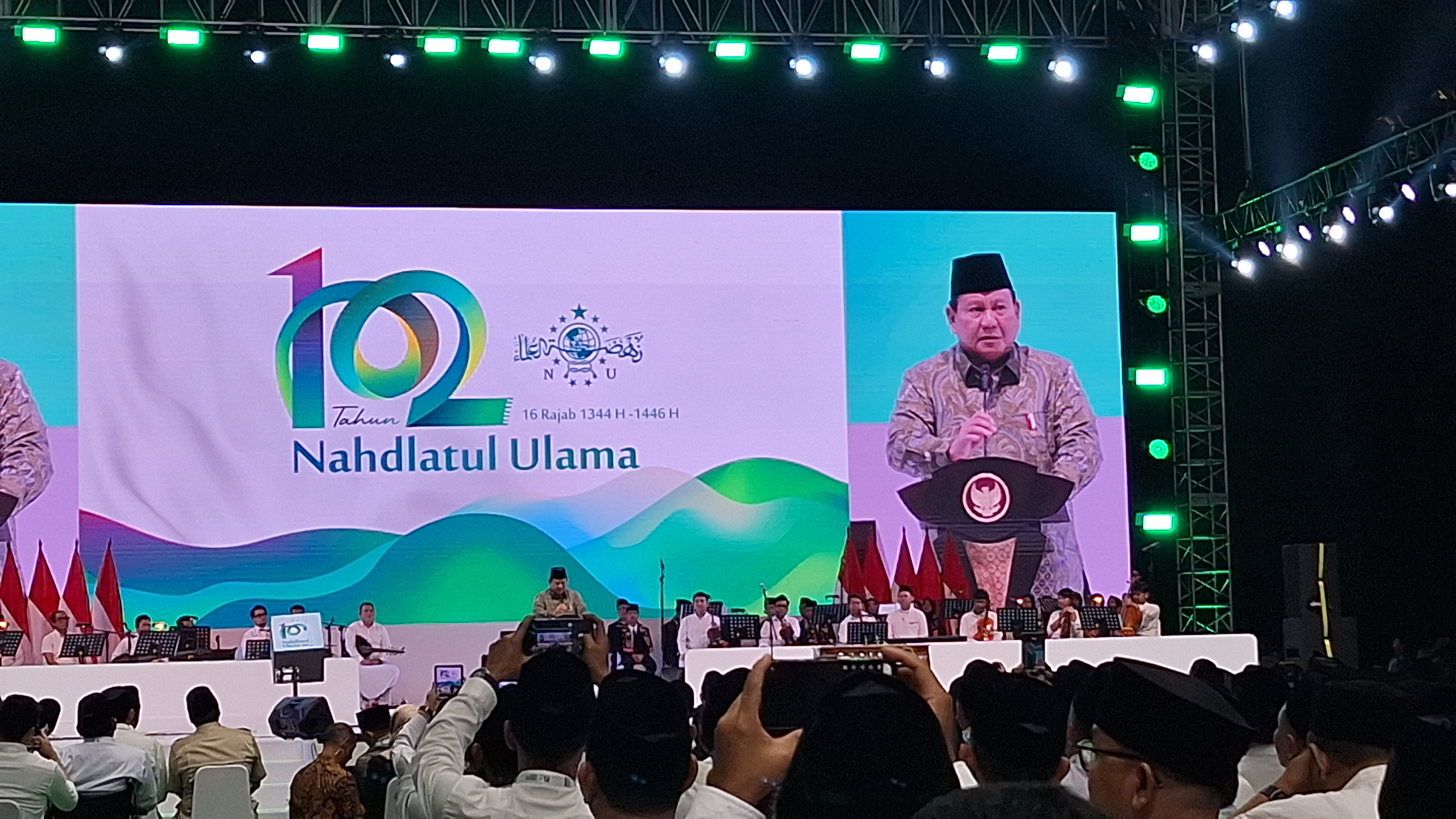 Prabowo Rasakan Aura Kesejukan di Harlah ke-102 NU, Ungkap Ketakutan Tak Ingin Kecewakan Rakyat