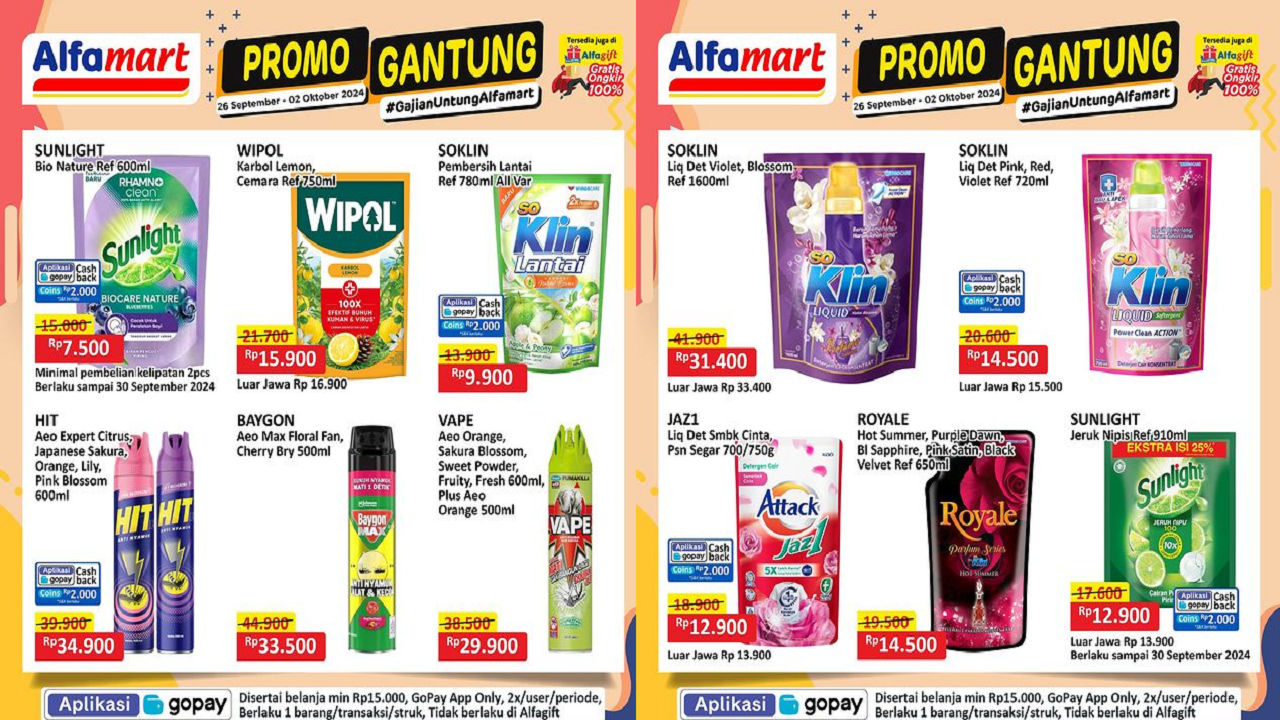 Katalog Promo JSM Alfamart Hari Ini 28 September 2024, Sabun Sunlight Cuma Rp7 Ribuan