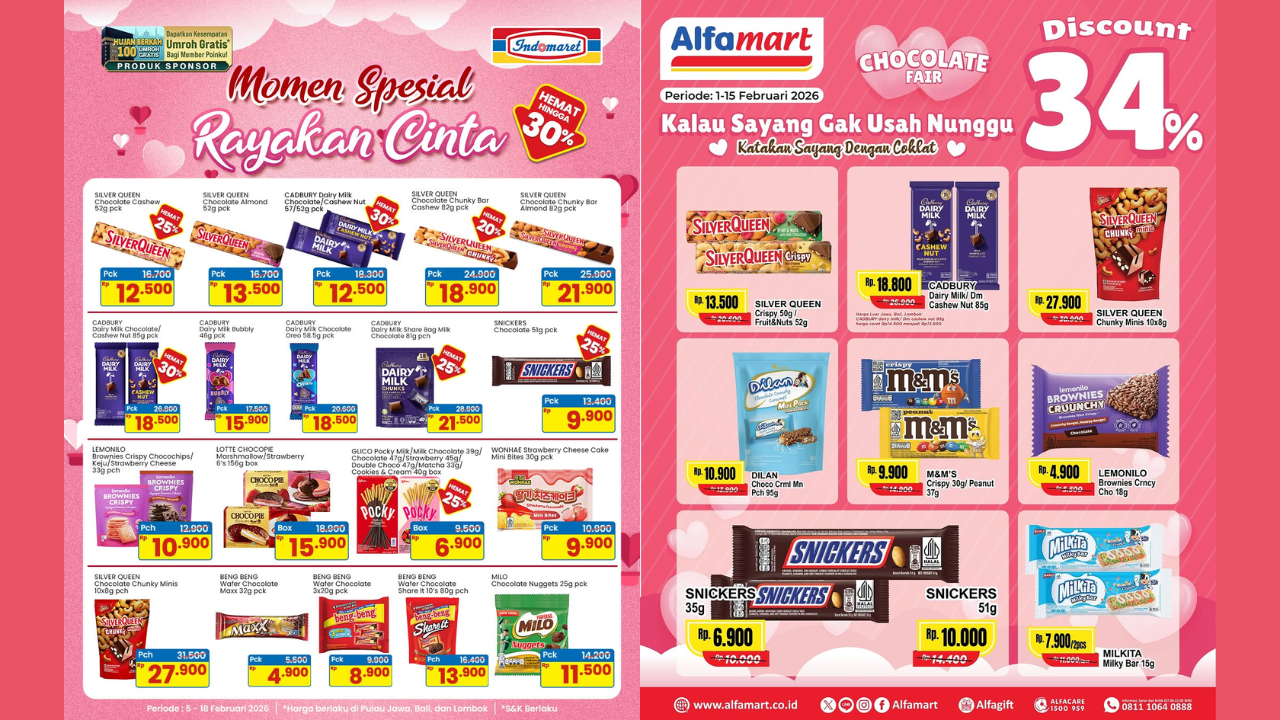 Cek Harga Coklat SilverQueen Valentine di Indomaret dan Alfamart, Mana Paling Murah?
