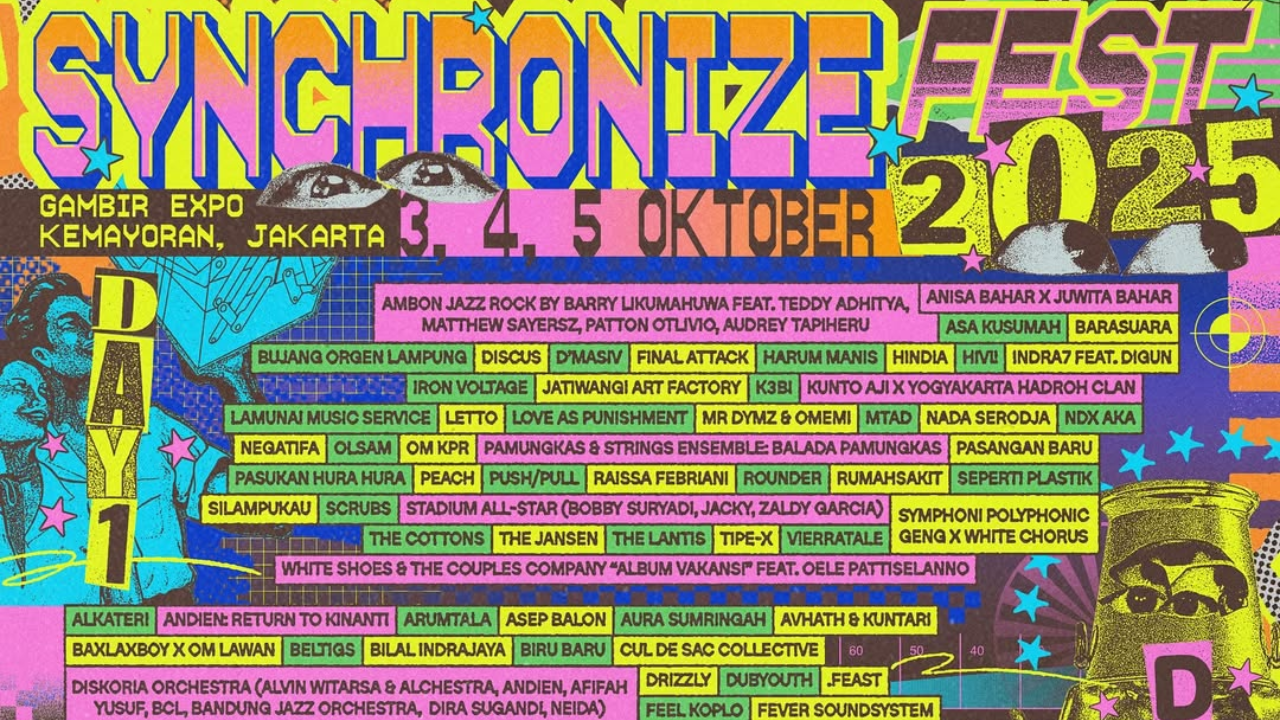 Line Up Lengkap Synchronize Fest 2025, Banjir Kolaborasi Saling Silang antar Musisi