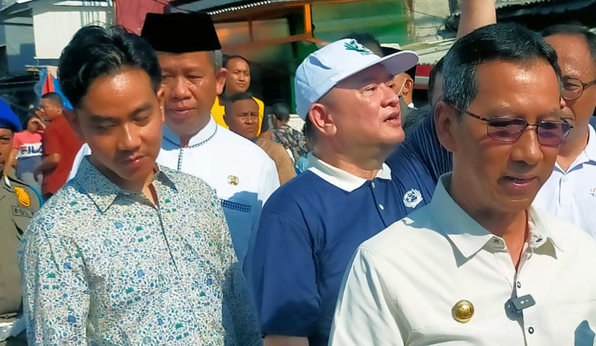 Gibran Tepis Isu Duet Heru-Kaesang Saat Blusukan dengan Pj Gubernur Jakarta 