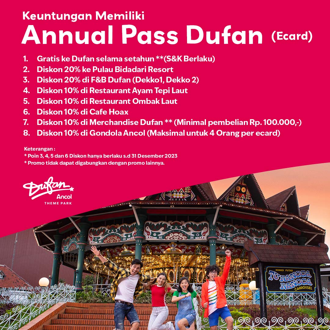 Buruan Daftar Annual Pass Dufan, Bisa Dapat Diskon Spesial Restoran hingga Liburan di Pulau Bidadari