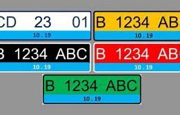 Kenali Warna TNKB , Khusus Kendaraan Listrik Ditandai dengan Garis Biru pada Pelat Nomor 