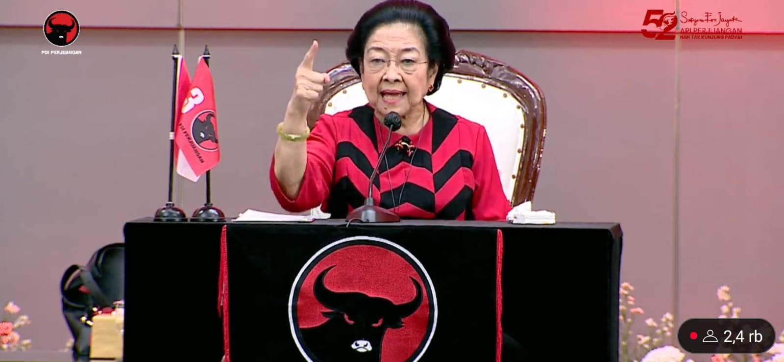 Di HUT ke-52 PDI-P, Megawati Gundah Tentang Hukum di Indonesia