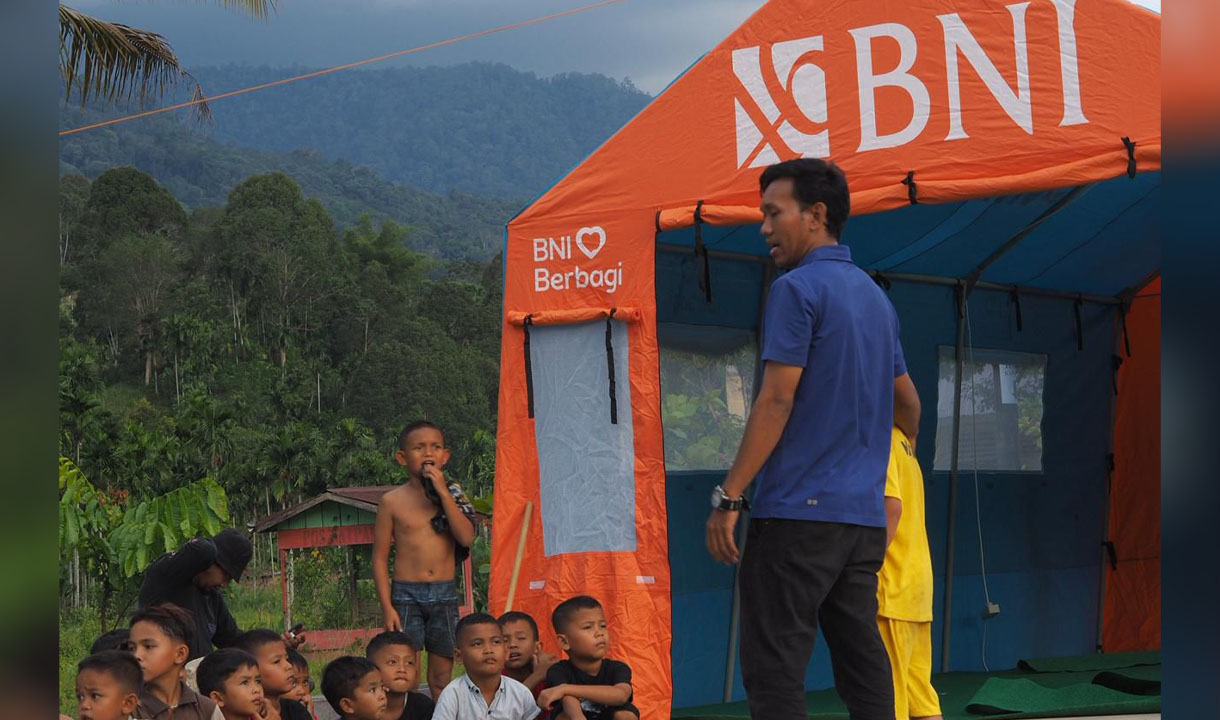 BNI Hadirkan Trauma Healing bagi Anak-Anak Korban Banjir di Aceh Tenggara
