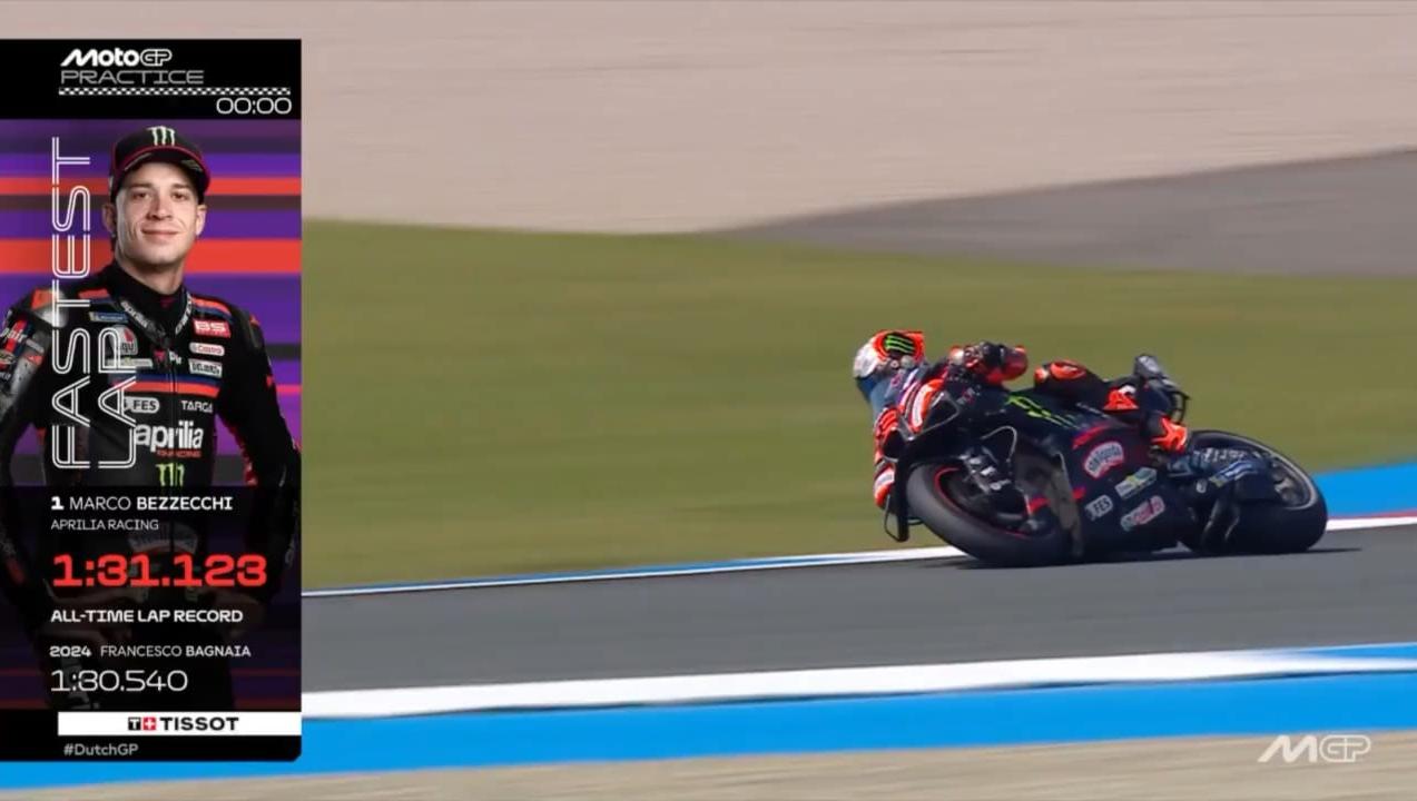 Hasil Practice MotoGP Belanda 2026: Bezzecchi Tercepat, Diwarnai Red Flag Alex Marquez