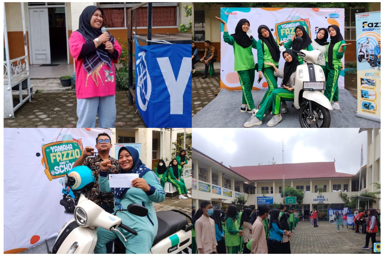 Hadir di SMA Adhyaksa , Yamaha Fazzio Bikin Kagum