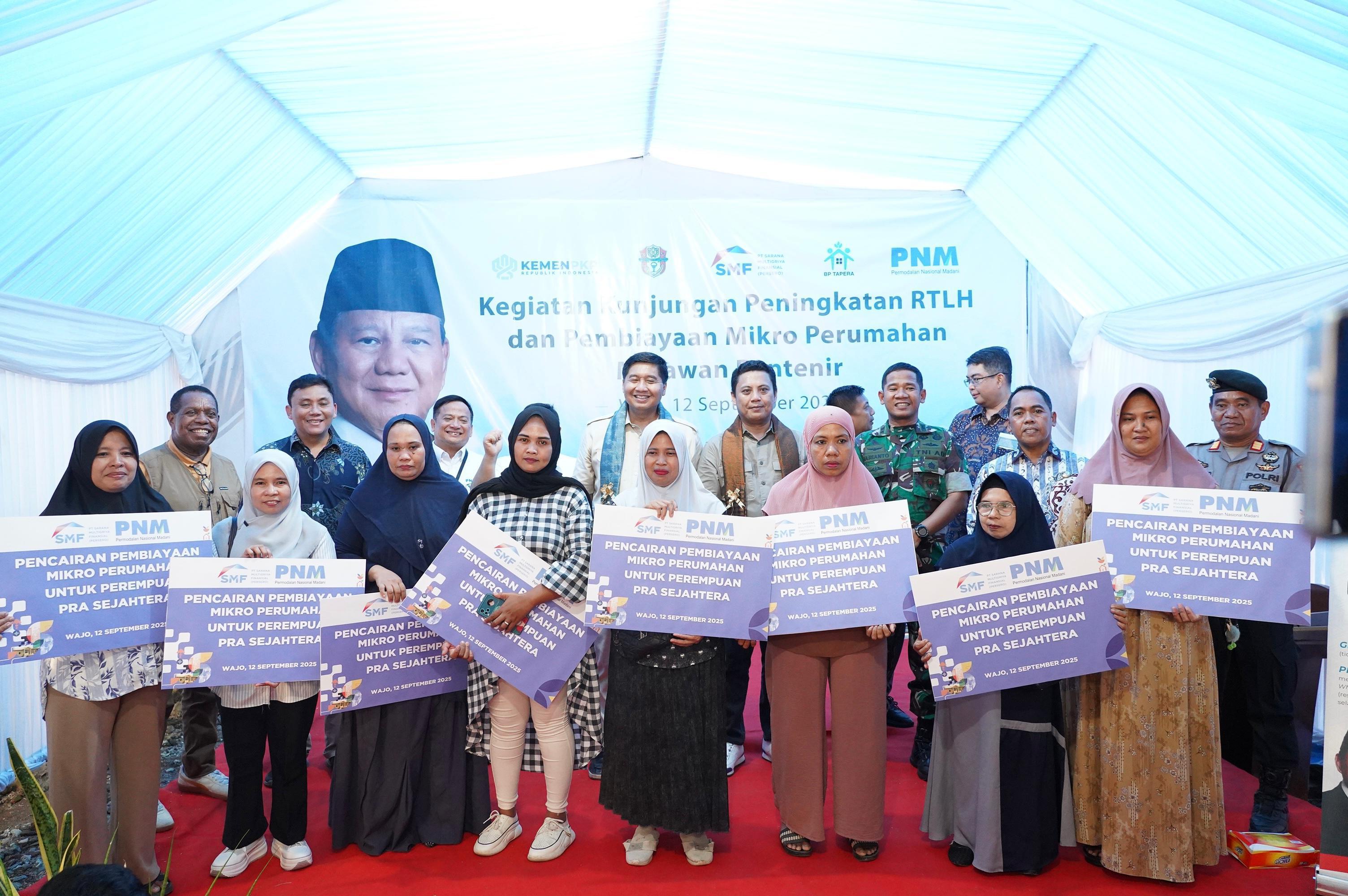 Kementerian PKP, PNM, dan SMF Sinergi Wujudkan Rumah Layak Usaha Bagi Perempuan Prasejahtera di Wajo