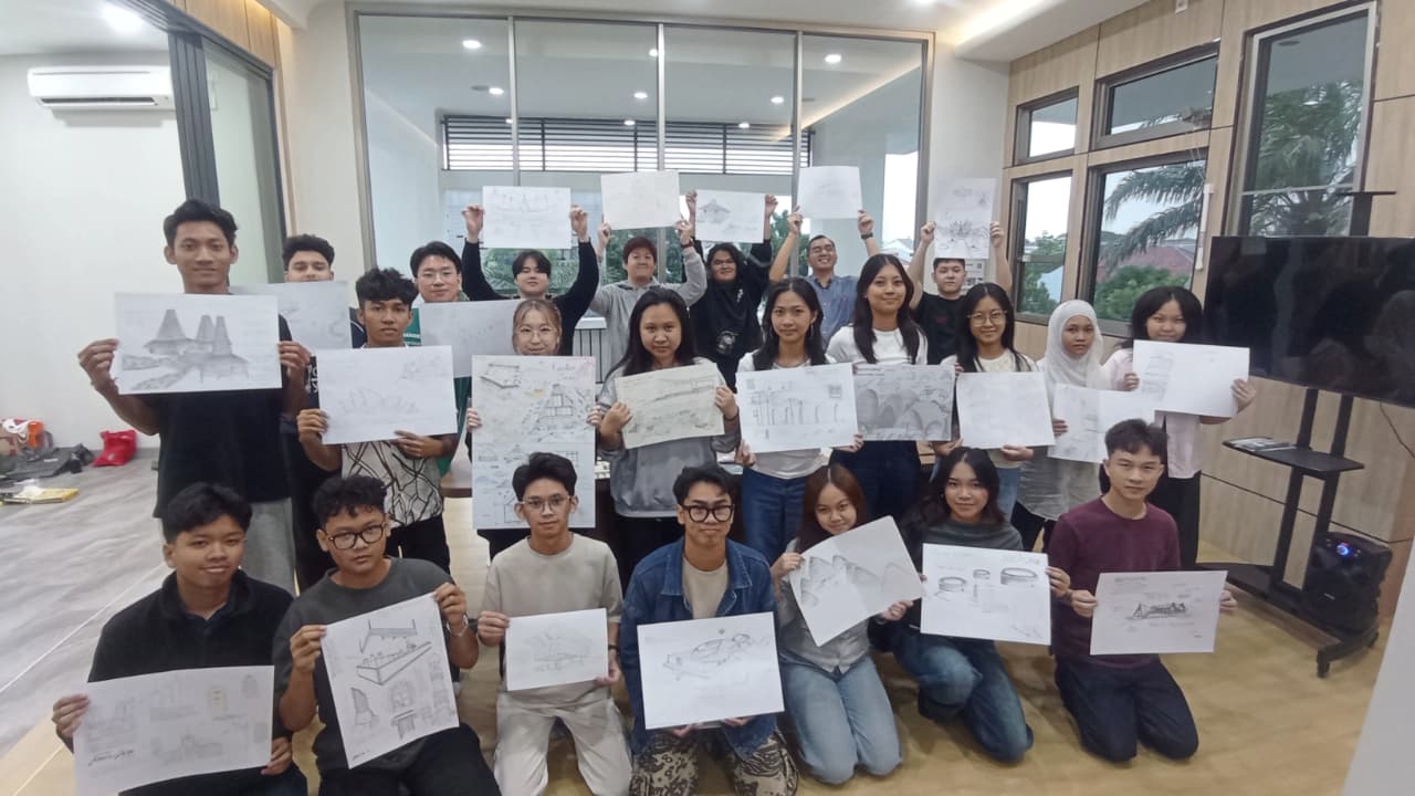 Asah Sensitivitas Desain, Bikin Sketsa Bangunan dengan Teknik Manual 