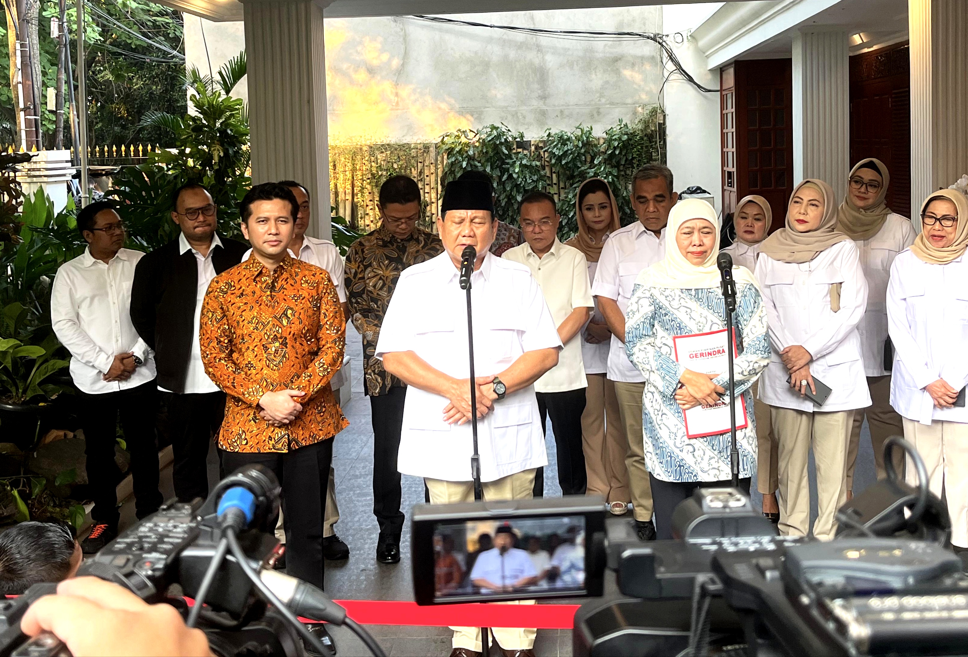 Resmi Dukung Khofifah dan Emil Dardak di Pilgub Jatim, Prabowo: Kinerja dan Prestasinya Sudah Terbukti