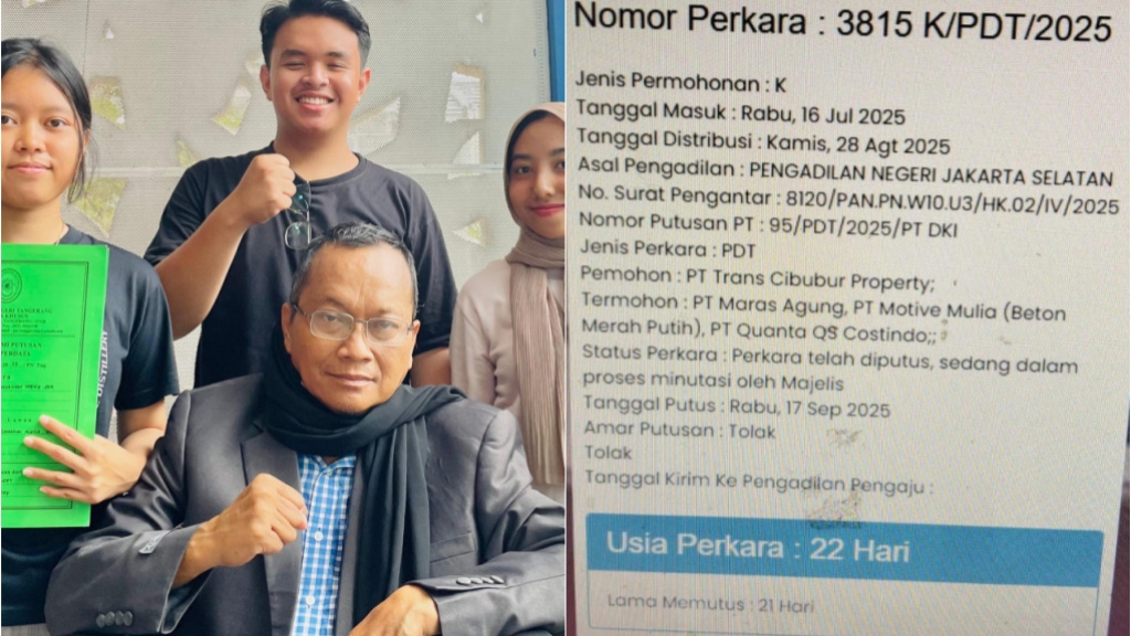 Kasasi Ditolak, Trans Park Cibubur Dihukum Bayar Rp3.4 M karena Ngempang Proyek