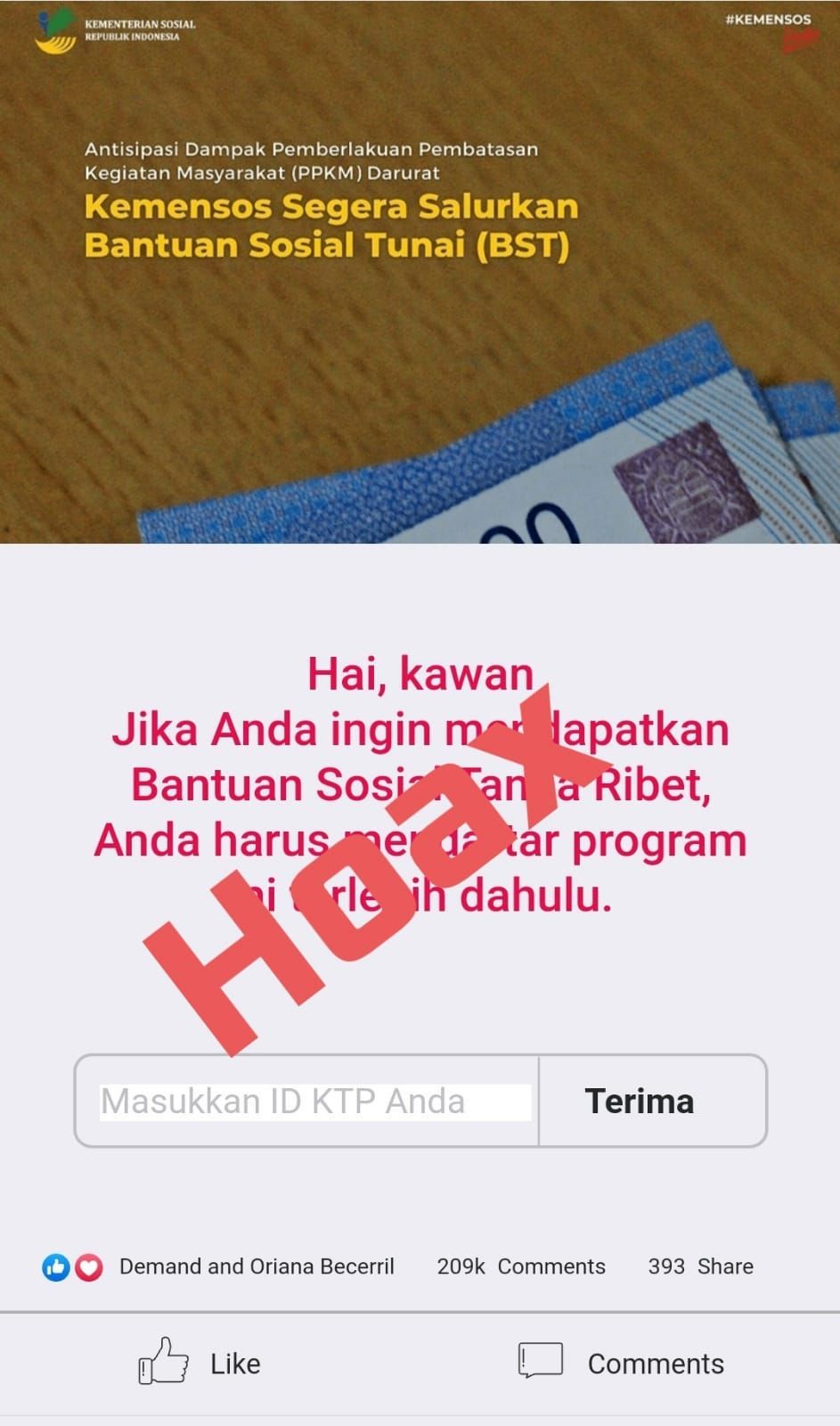 Hati-Hati! Ada Pesan Berantai Pendaftaran Penerima Bansos PKH Tahap 2