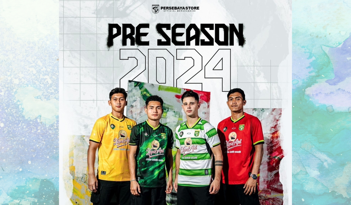 Persebaya Rilis Jersey Pre Season 2024, Berkonsep Full Colour dengan Nuansa Cat Air