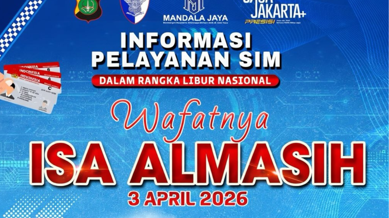 Pelayanan SIM Keliling di Jakarta dan Sekitarnya Hari Ini 3 April 2026 Tutup selama Libur Jumat Agung