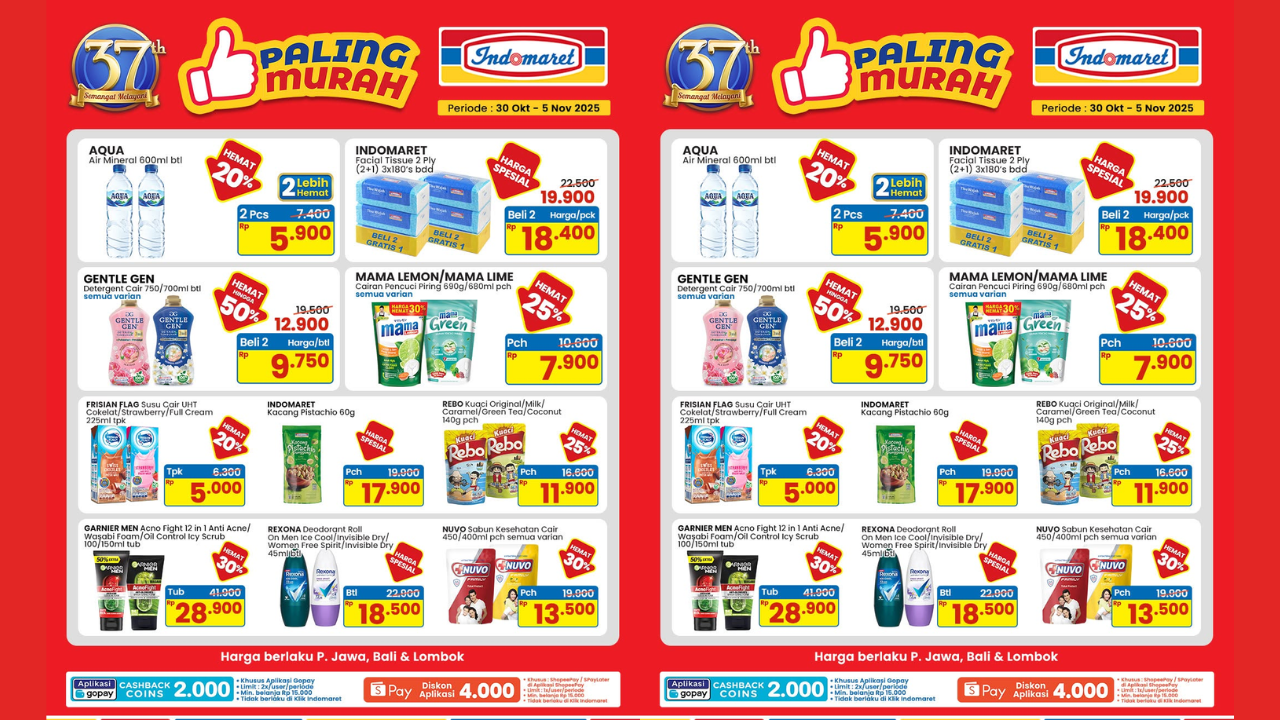 Promo Indomaret Terbaru Hari ini 1 November 2025, Aneka Produk Kebesihan Shampo-Sabun Mandi Mulai Rp13.000