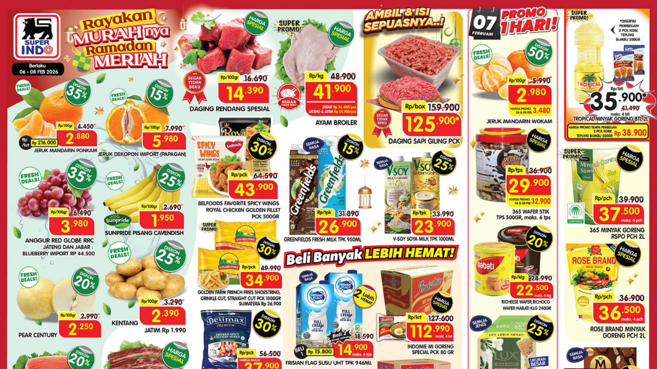 Promo Superindo Terbaru Hari ini 7 Februari 2026, Sabun Cuci Piring Mama Lemon Cuma Rp9 Ribuan
