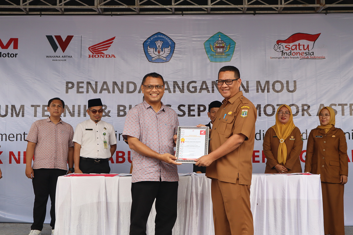 SMK Negeri 3 Kab. Tangerang Resmi Jadi SMK TUK AHM dan WMS
