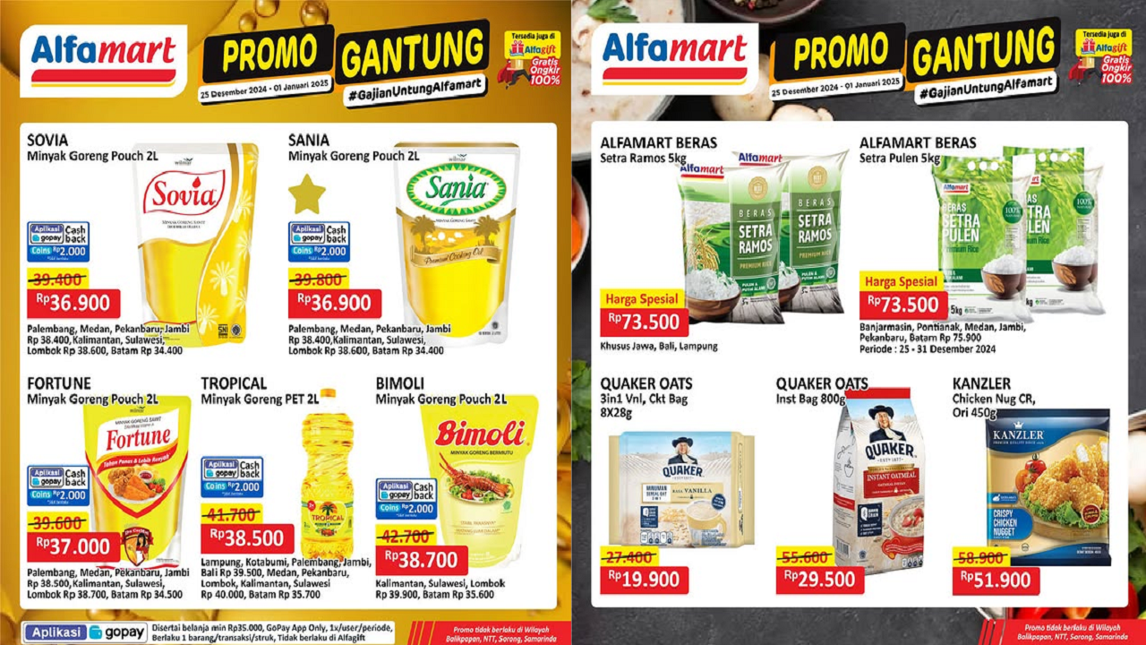 Promo Alfamart Terbaru Hari Ini 25 Desember 2024 Spesial Natal, Minyak Goreng Mulai Rp36 Ribuan