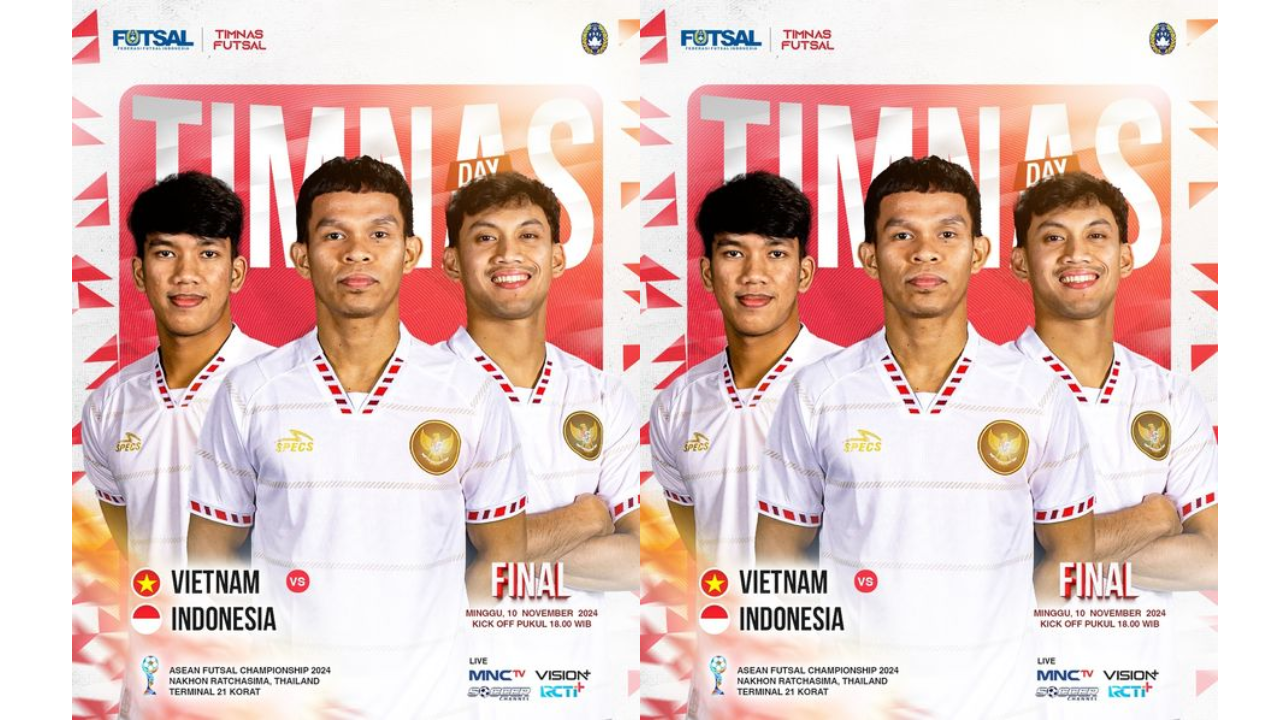 Link Live Streaming Indonesia vs Vietnam di Final ASEAN Futsal Championship 2024 Hari Ini 10 November 2024