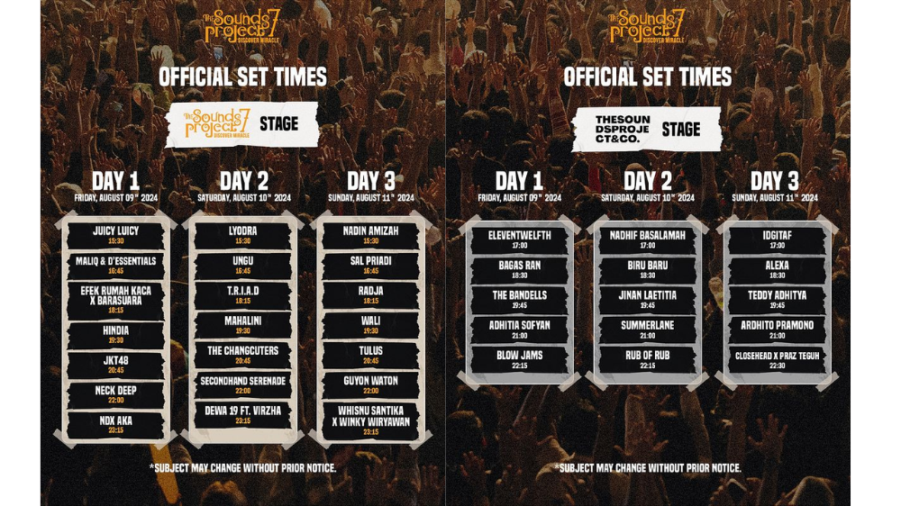 Rundown The Sounds Project 2024 di Ancol 9-11 Agustus, Jangan Ketinggalan Penampilan Spesialnya!