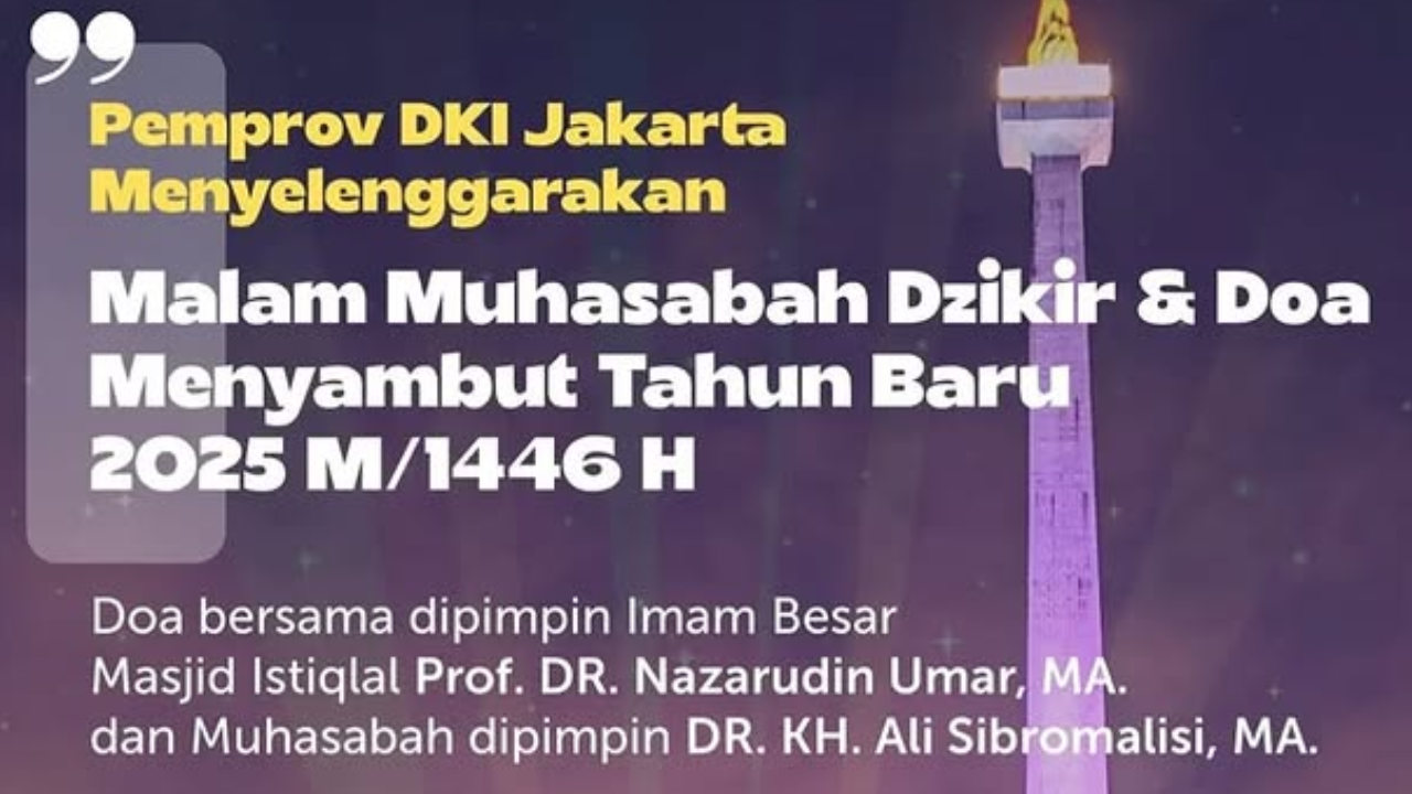 Ada Malam Muhasabah Dzikir dan Doa Sambut Tahun Baru 2025 di Jakarta Hari Ini, Catat Jamnya!