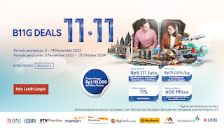 Promo B11G DEALS 11.11 Garuda Indonesia, Ini Harga Tiket dan Rutenya!