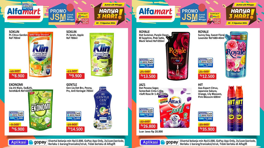 Katalog Promo JSM Alfamart Hari Ini 10 Agustus 2024, Diskon Sabun Cuci Piring Cuma Rp6 Ribuan!