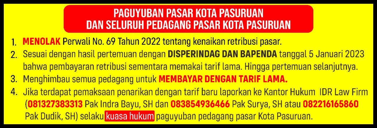 Spanduk Penolakan Kenaikan Retribusi Bertebaran di Pasar-Pasar, Pedagang Juga Akan Kirimkan Somasi