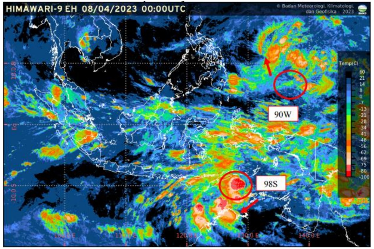 Warning! Bibit Siklon 98S Berpotensi Menjadi Badai Tropis: Daerah Timur-Selatan Wajib Waspada.