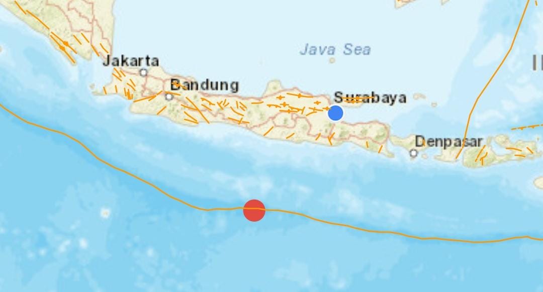 Gempa M5,7 Guncang Pacitan, Terasa hingga Yogyakarta dan Malang