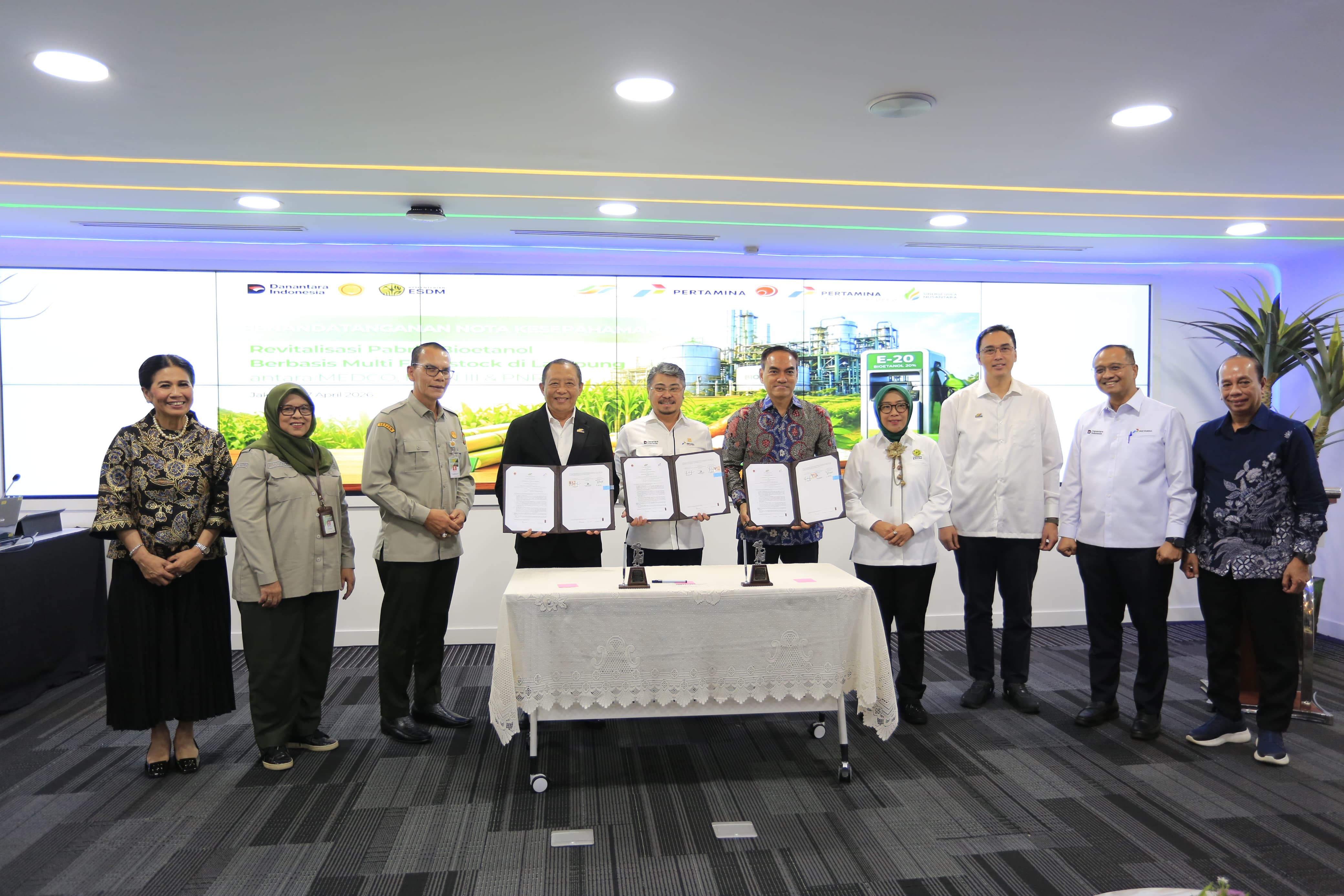 Dukung E20, PTPN Gandeng Pertamina-Medco Kembangkan Bioetanol