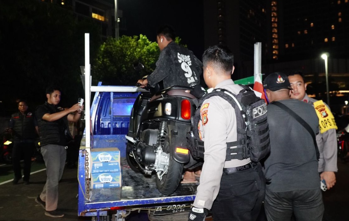 Razia Balap Liar di Kawasan Thamrin-Monas, Polisi Sita 32 Motor Bodong