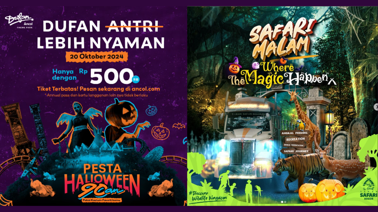 Daftar Promo Tempat Wisata Spesial Halloween 2024, Ada Dufan hingga Taman Safari