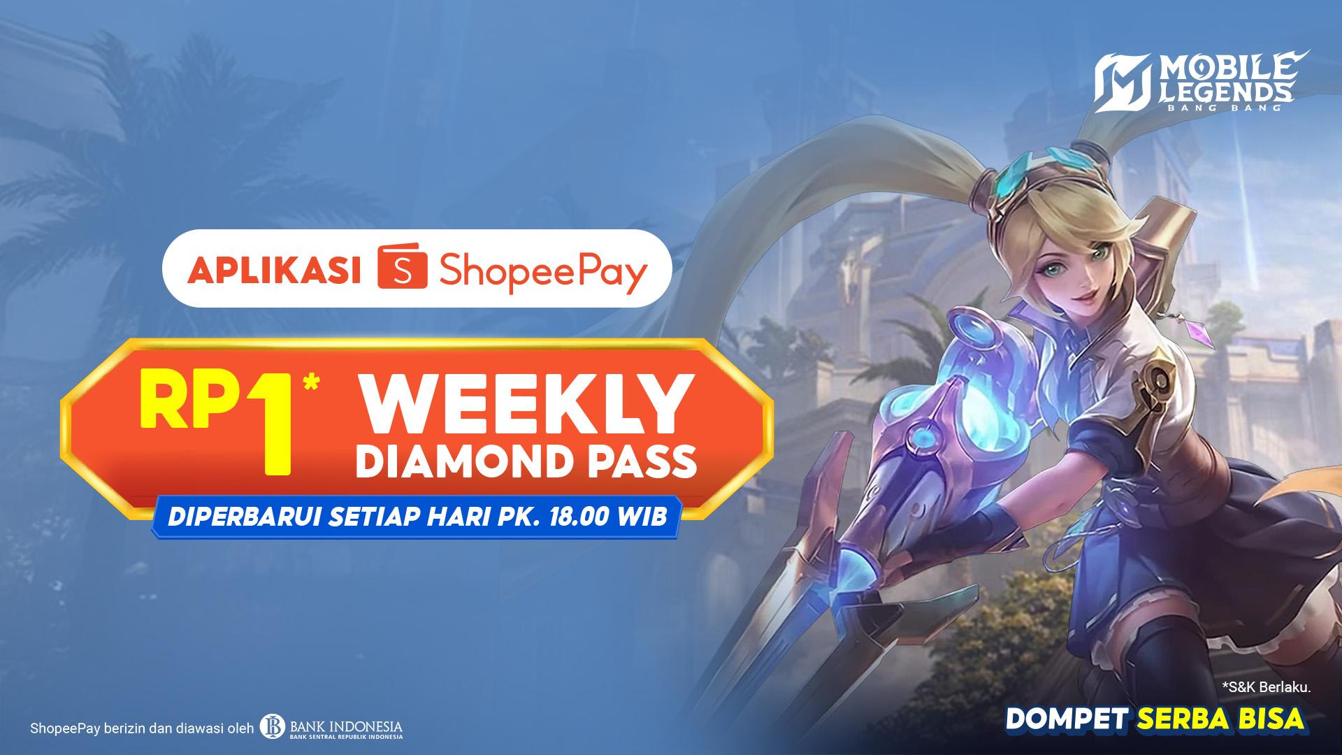 Gamers Merapat, ShopeePay Kembali Hadirkan Promo Weekly Diamond Pass MLBB Rp1