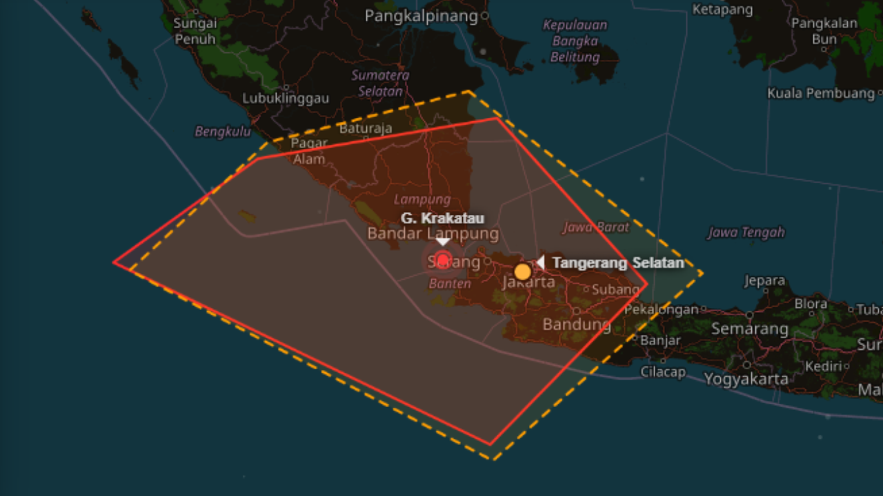 Cara Cek Peta Sebaran Abu Vulkanik Dampak Erupsi Gunung Anak Krakatau Lewat HP