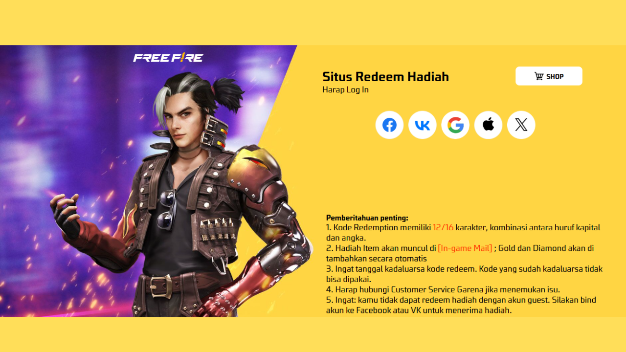 30 Kode Redeem FF Terbaru Hari Ini 2 Desember 2025, Ayo Buruan Klaim Hadiah Spesial Terbatas!