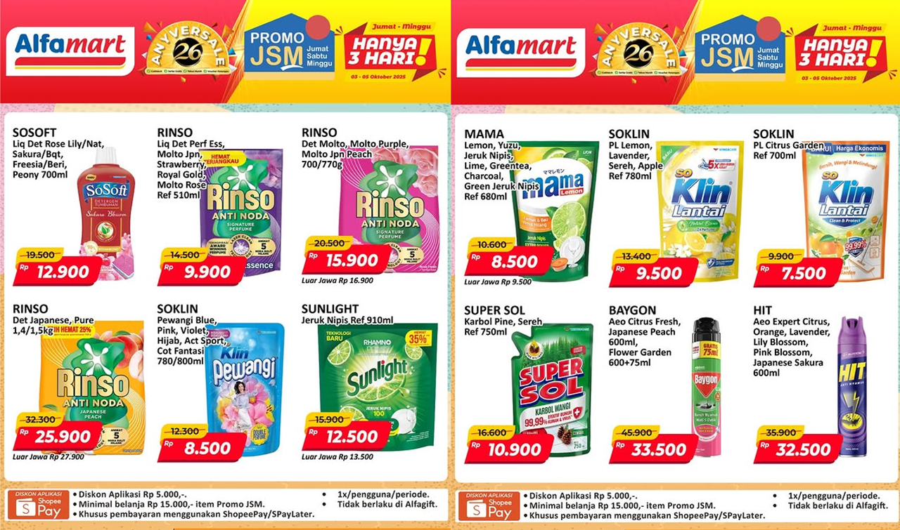 Katalog Promo JSM Alfamart Hari Ini 4 Oktober 2025, Serbu Mama Lemon Cuma Rp8 Ribuan!