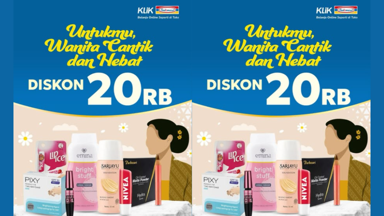 Spesial Hari Kartini, Klik Indomaret Bagikan Diskon Rp20.000 untuk Produk Kecantikan