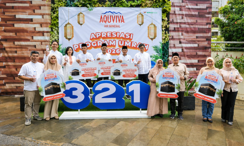 Kampanye 3-2-1, AQUVIVA Berangkatkan Marbot dan Pemenang Kejutan Tutup Botol Ramadan ke Tanah Suci