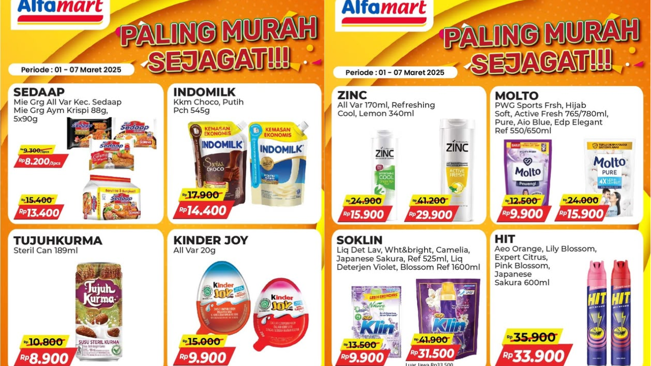 Promo Alfamart Terbaru Pekan Ini 4-9 Maret 2025 Edisi Ramadhan, Diskon Susu Kurma Rp8 Ribuan