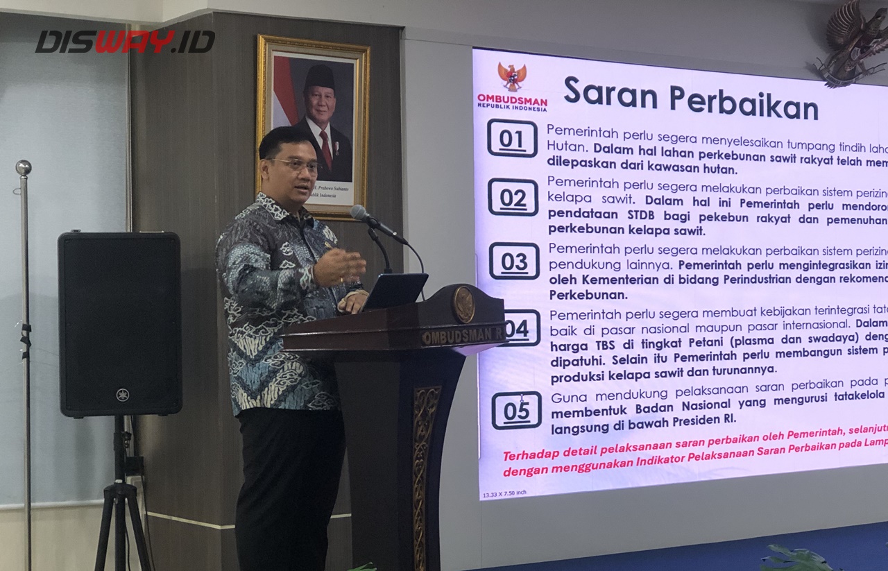 Ombudsman RI Beri 5 Saran Utama untuk Pemerintah Perbaiki Tata Kelola Industri Kelapa Sawit