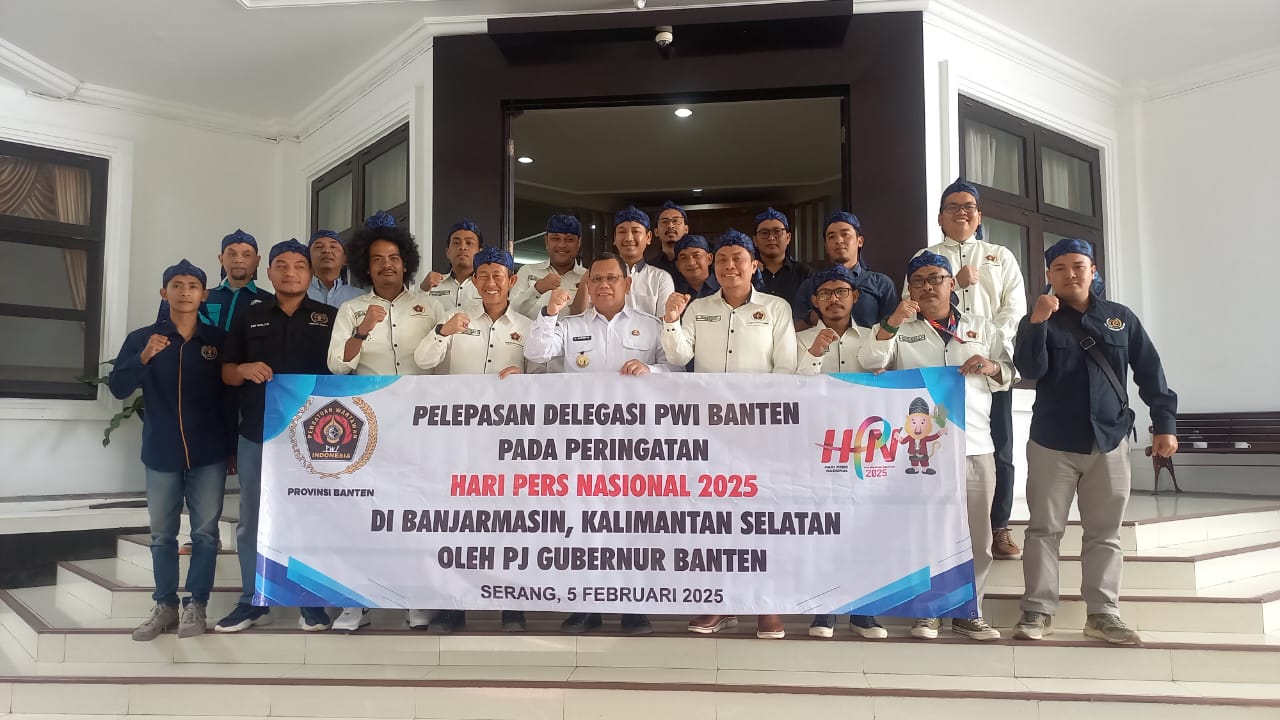 Pj Gubernur Melepas Delegasi PWI Banten ke HPN 2025 Banjarmasin