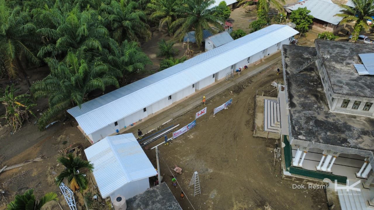 Segera Rampung! Progres Pembangunan Huntara di Aceh Timur Capai 97 Persen