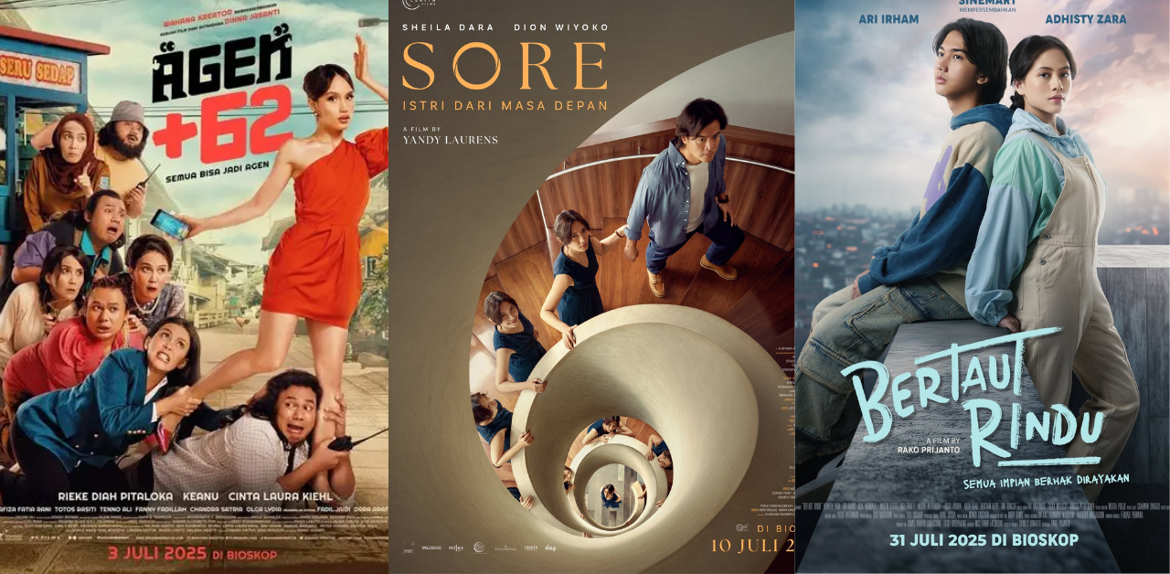 8 Film Indonesia Tayang Juli 2025 di Bioskop, Dari Agen Rahasia Kocak hingga Cerita Cinta Remaja Penuh Luka