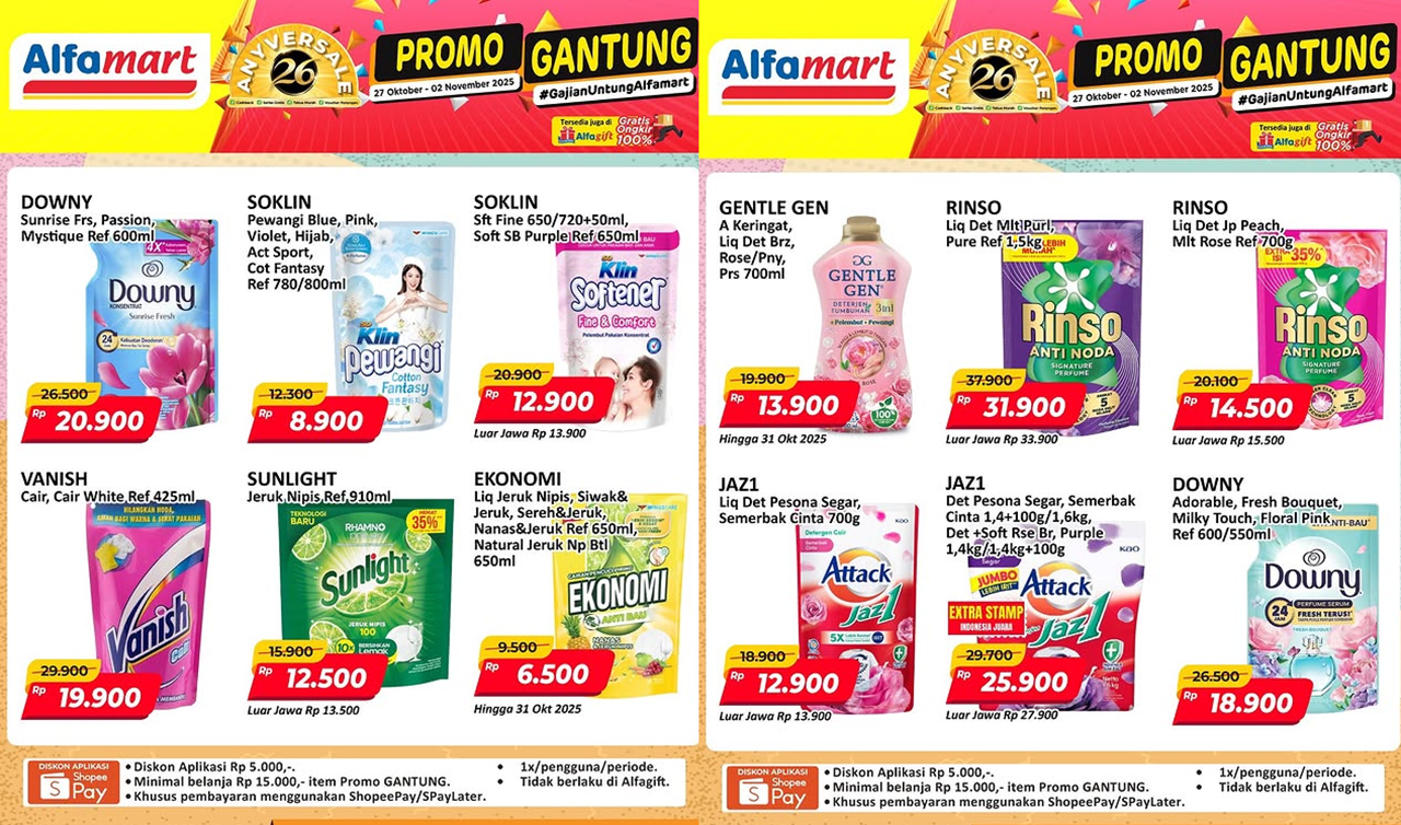 Promo JSM Alfamart Terbaru Hari Ini 1 November 2025, Borong Sabun Ekonomi Cuma Rp6 Ribuan!