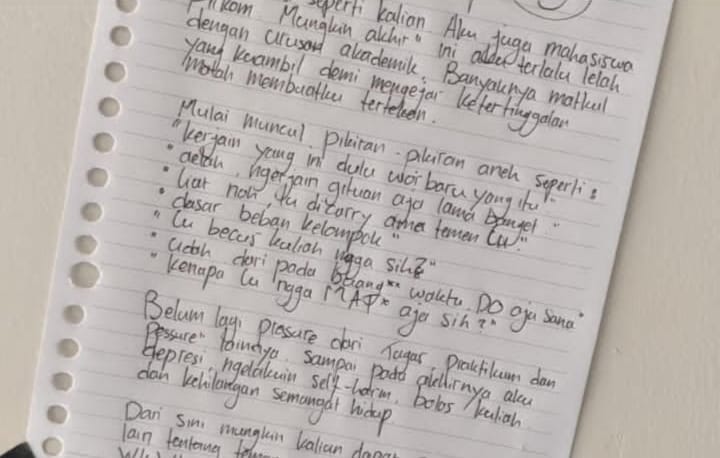 Beredar Surat Wasiat yang Diduga Ditulis oleh Mahasiswa UB yang Bunuh Diri 