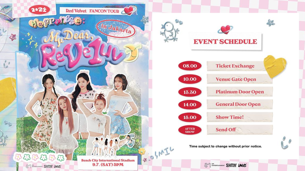 Rundown Fancon Red Velvet di Beach City International Stadium 7 September 2024, Open Gate Pukul 10.00 WIB