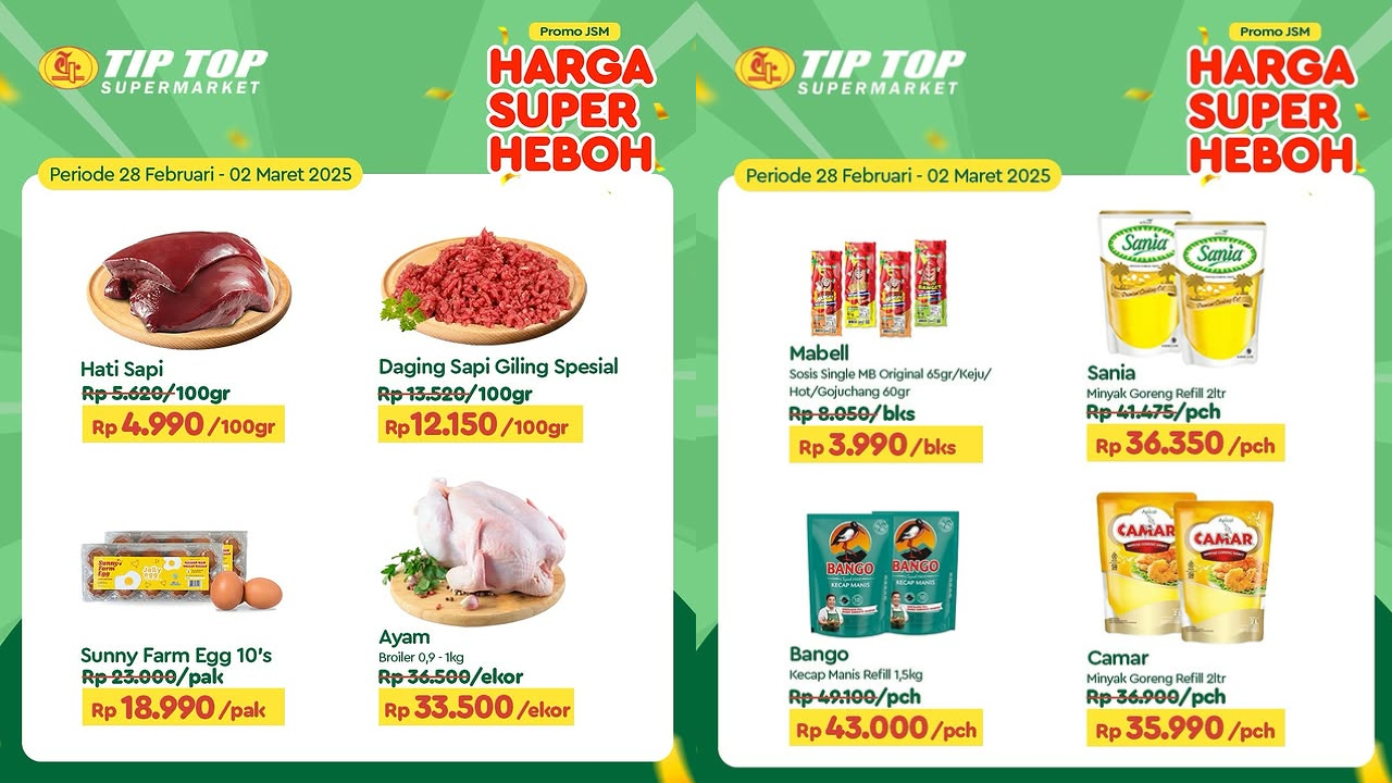 Promo JSM Tip Top Hari Ini Terbaru 2 Maret 2025 Spesial Ramadan, Daging Sapi Giling Rp12 Ribuan