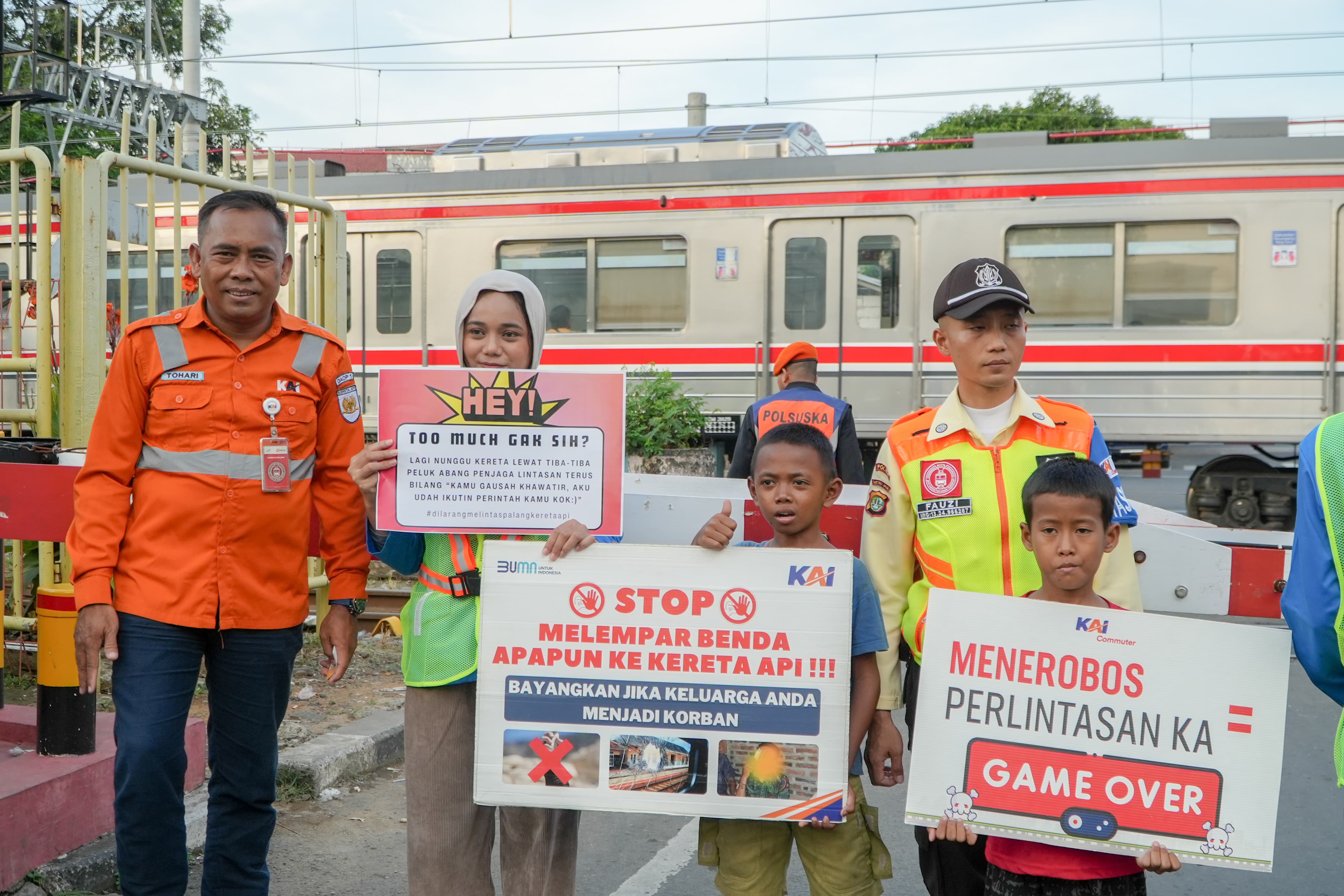 75 Kali Kecelakaan Akibat Tertemper Kereta, KAI Daop 1 Kampanyekan Kewaspadaan di Perlintasan Sebidang